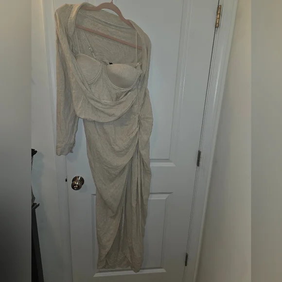 JLUXLABEL Cream Textured Fabric - Picture 5 of 9